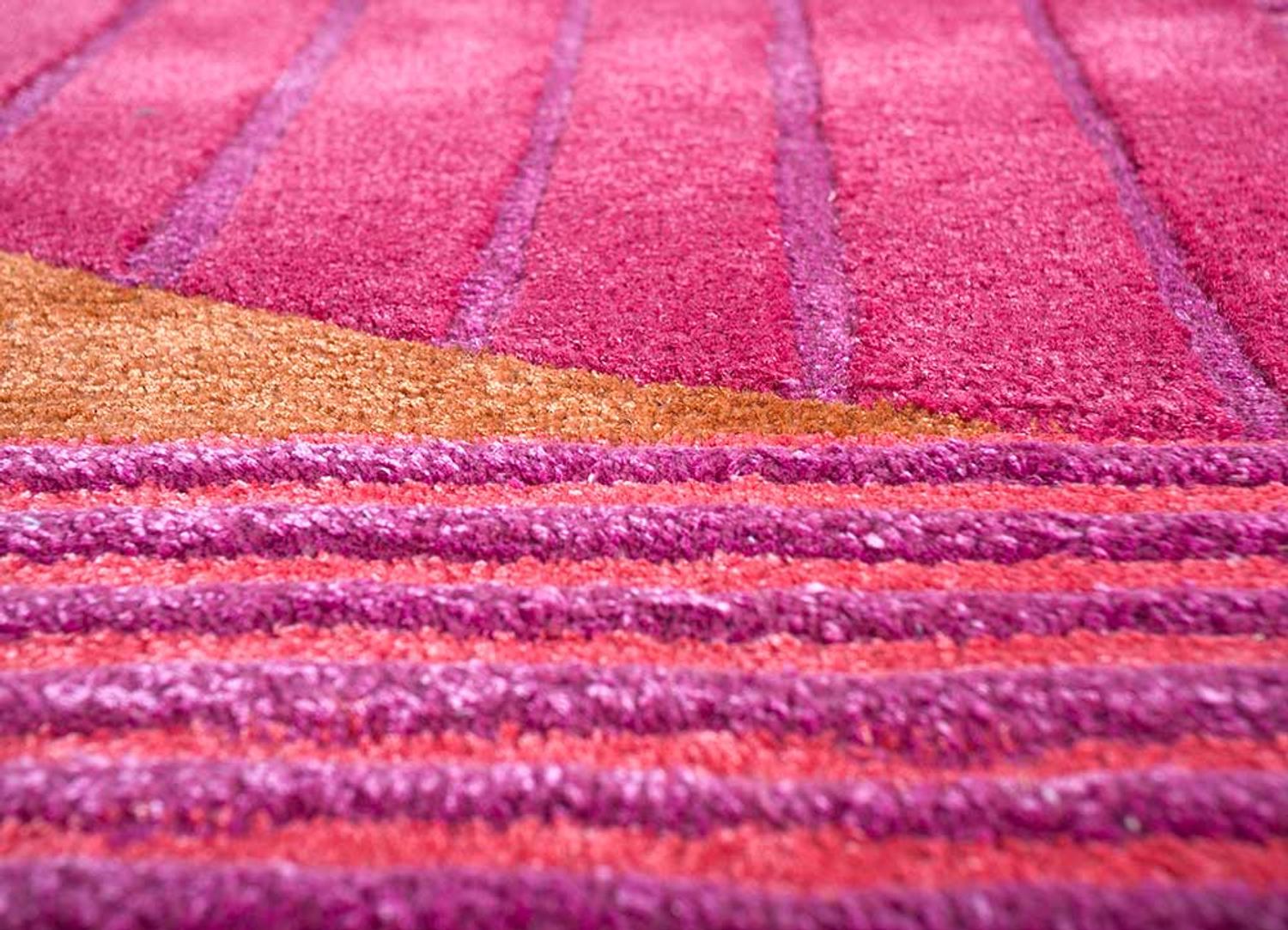 Wollteppich sonderform  - 270 x 180 cm - rosa