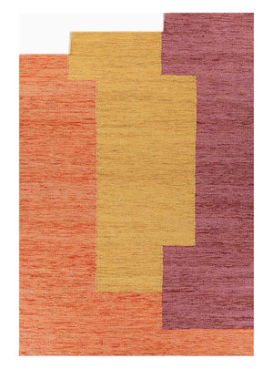 Wollteppich sonderform  - 270 x 180 cm - orange