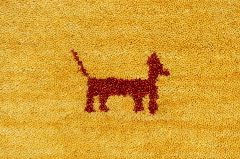 Gabbeh Teppich - Indus 200 x 80 cm - gold