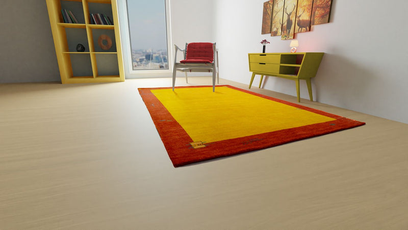 Gabbeh Teppich - Indus 180 x 120 cm - gold