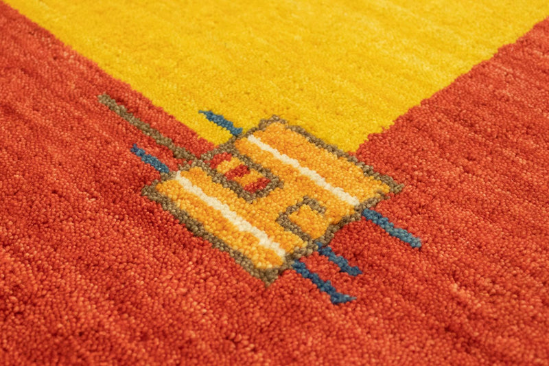 Gabbeh Teppich - Indus 180 x 120 cm - gold