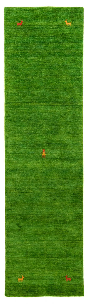 Gabbeh Teppich - Indus 200 x 80 cm - grün