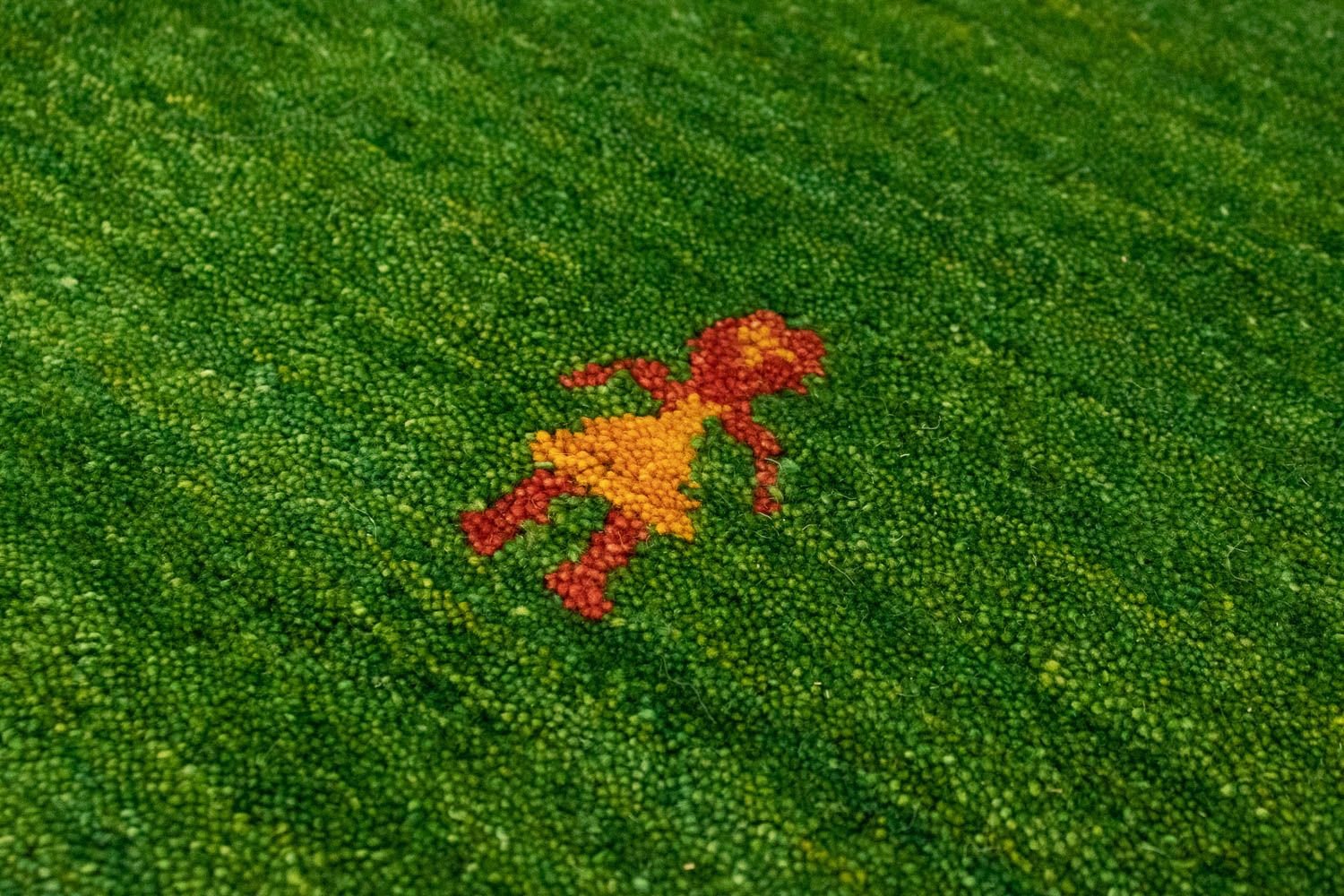 Gabbeh Teppich - Indus 200 x 80 cm - grün