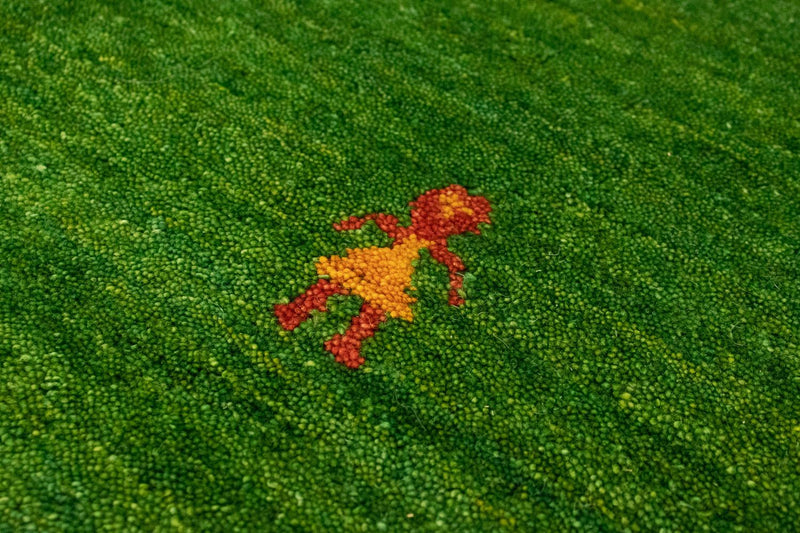 Gabbeh Teppich - Indus 200 x 80 cm - grün