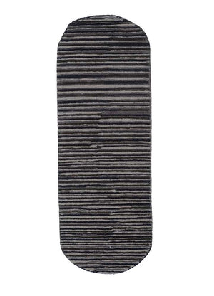 Wollteppich sonderform  - 152 x 55 cm - anthrazit