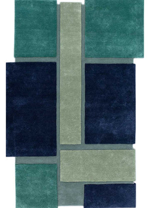 Wollteppich sonderform  - 235 x 158 cm - mehrfarbig