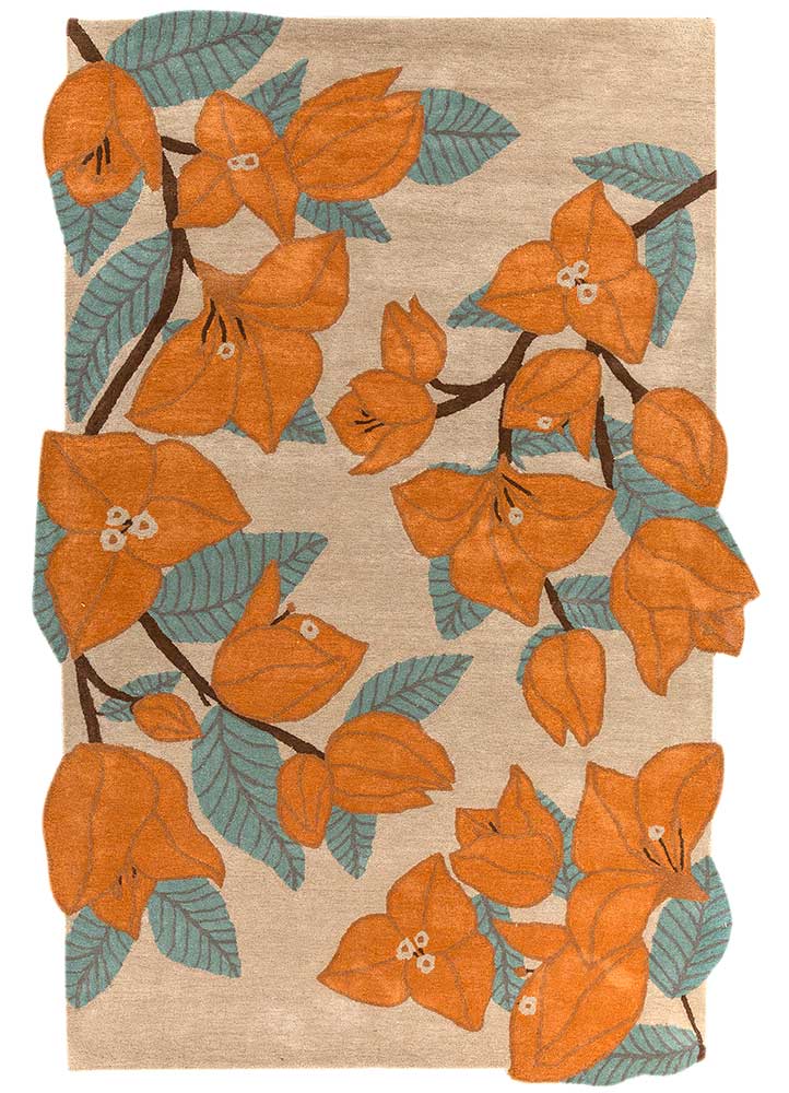 Wollteppich sonderform  - 270 x 180 cm - gold