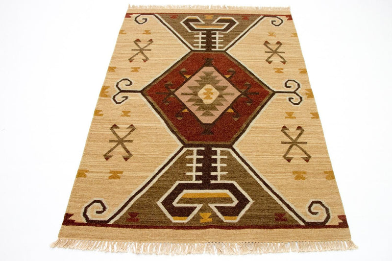 Kelim Teppich - Trendy 187 x 126 cm - gelb