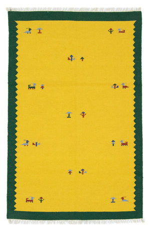 Kelim Teppich - Trendy 180 x 120 cm - gelb