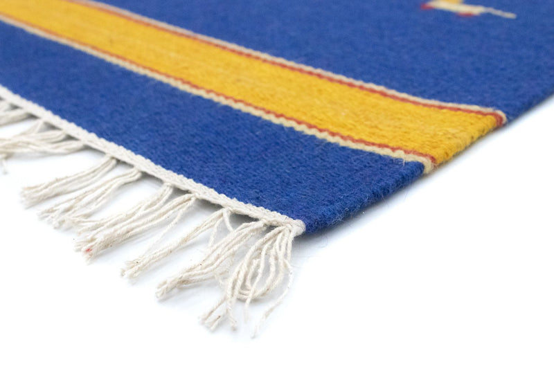 Kelim Teppich - Trendy 180 x 120 cm - blau