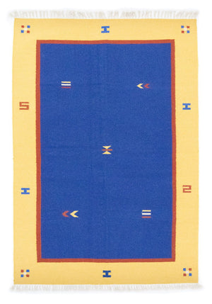 Kelim Teppich - Trendy 200 x 140 cm - blau