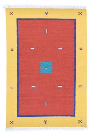 Kelim Teppich - Trendy 200 x 140 cm - rot
