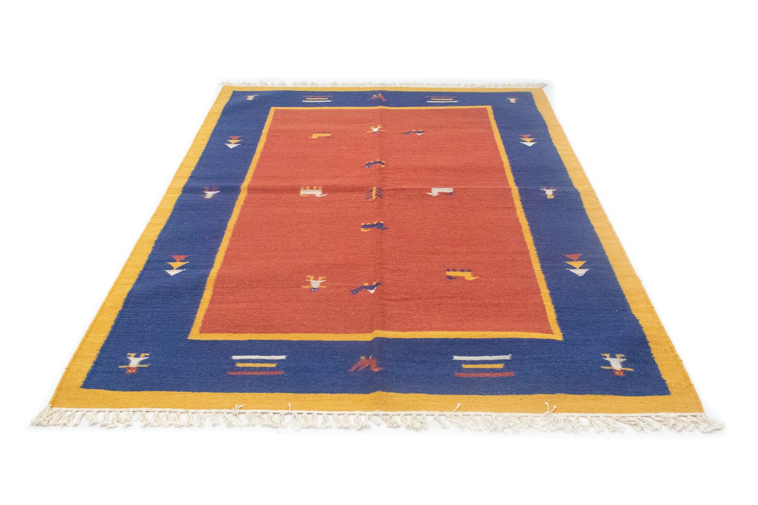 Kelim Teppich - Trendy 200 x 140 cm - orange