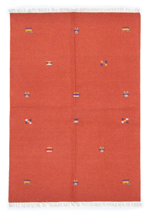 Kelim Teppich - Trendy 200 x 140 cm - orange