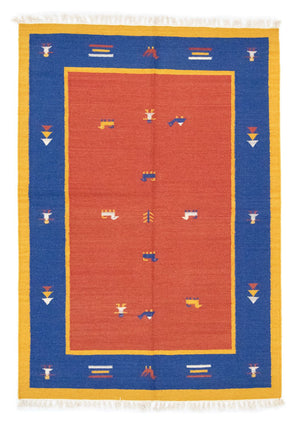 Kelim Teppich - Trendy 200 x 140 cm - orange
