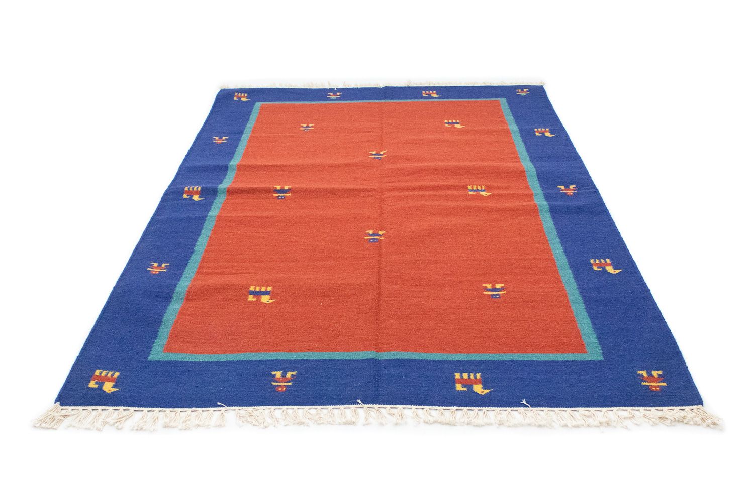 Kelim Teppich - Trendy 200 x 140 cm - orange