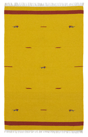 Kelim Teppich - Trendy 180 x 120 cm - gelb