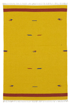 Kelim Teppich - Trendy 180 x 120 cm - gelb