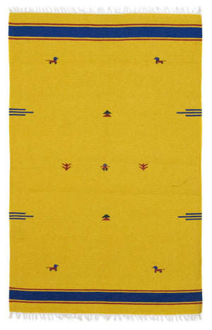 Kelim Teppich - Trendy 180 x 120 cm - gelb