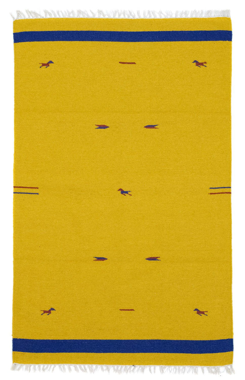 Kelim Teppich - Trendy 180 x 120 cm - gelb