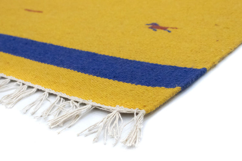 Kelim Teppich - Trendy 180 x 120 cm - gelb