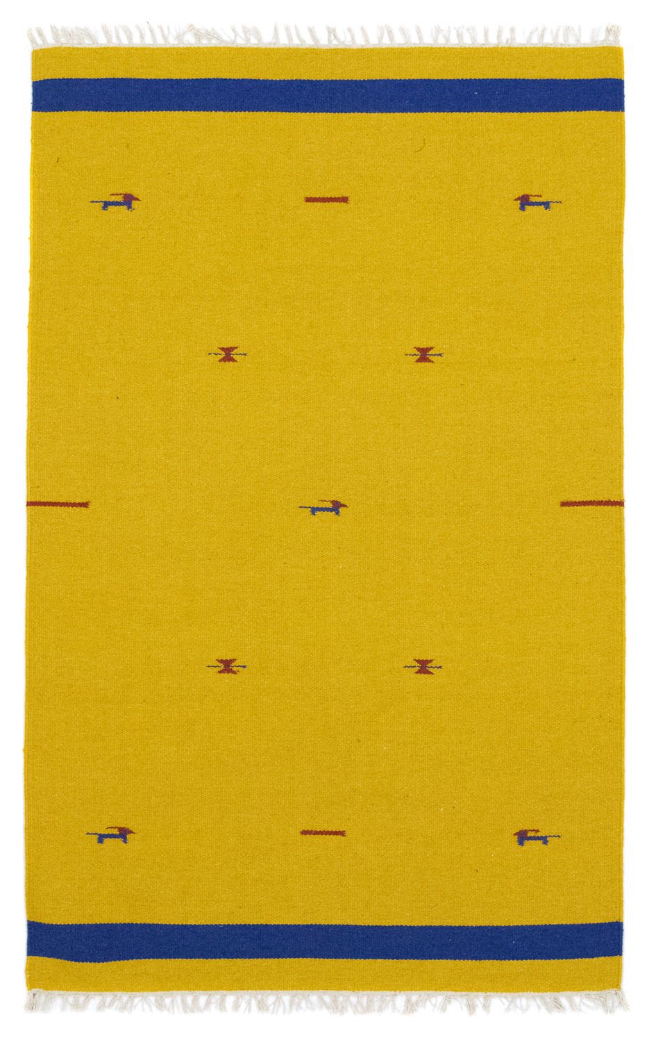 Kelim Teppich - Trendy 180 x 120 cm - gelb