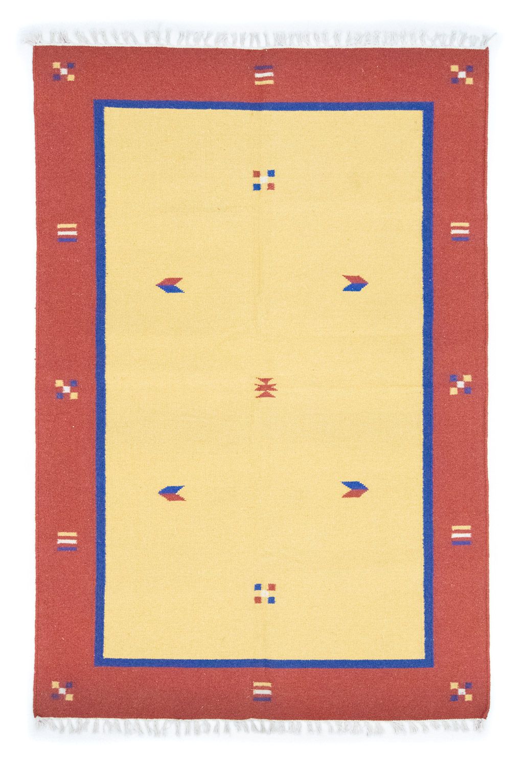 Kelim Teppich - Trendy 200 x 140 cm - gelb