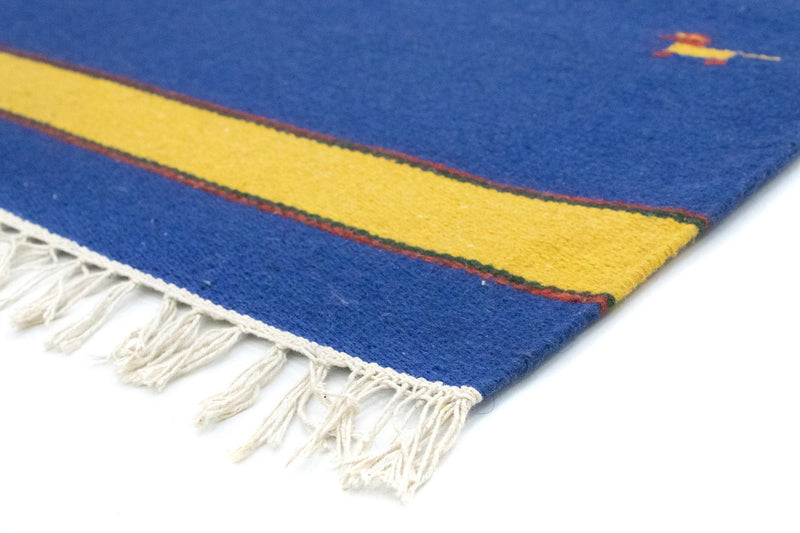 Kelim Teppich - Trendy 180 x 120 cm - blau