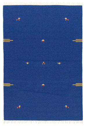 Kelim Teppich - Trendy 180 x 120 cm - blau