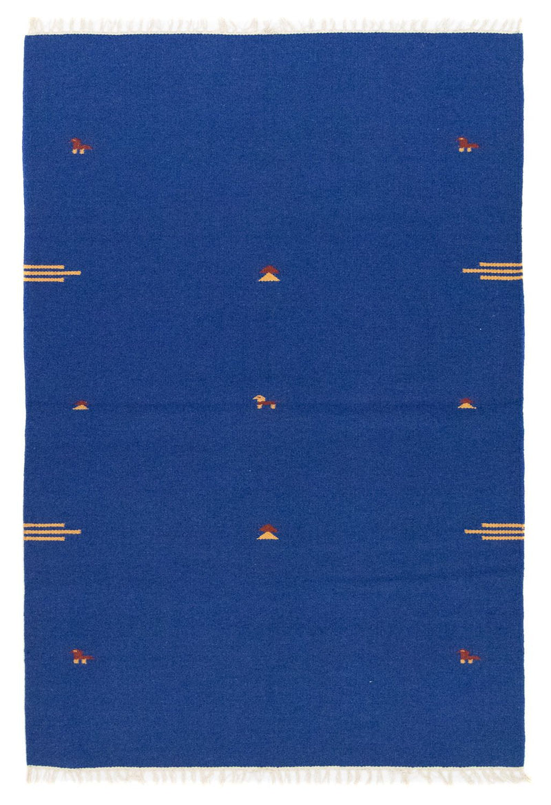Kelim Teppich - Trendy 180 x 120 cm - blau