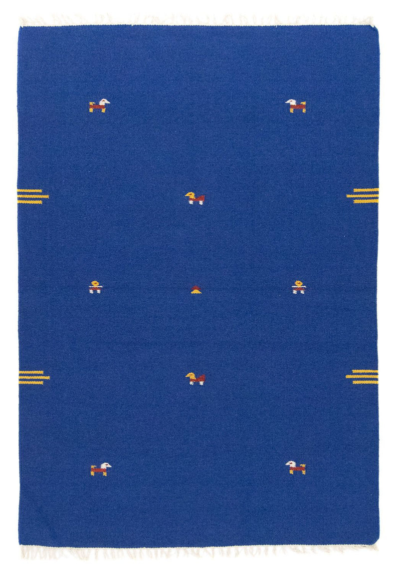 Kelim Teppich - Trendy 180 x 120 cm - blau