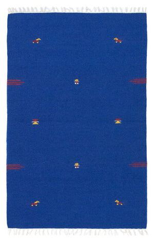 Kelim Teppich - Trendy 180 x 120 cm - blau