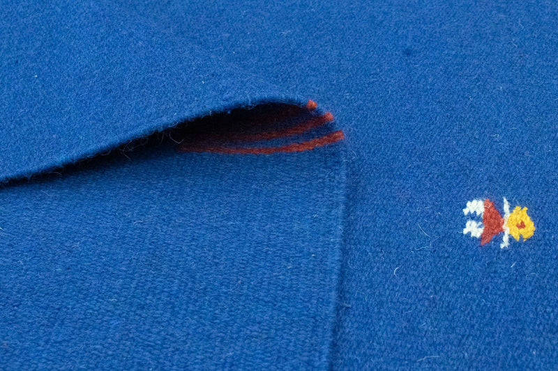 Kelim Teppich - Trendy 180 x 120 cm - blau