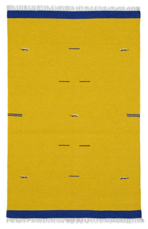 Kelim Teppich - Trendy 180 x 120 cm - gelb