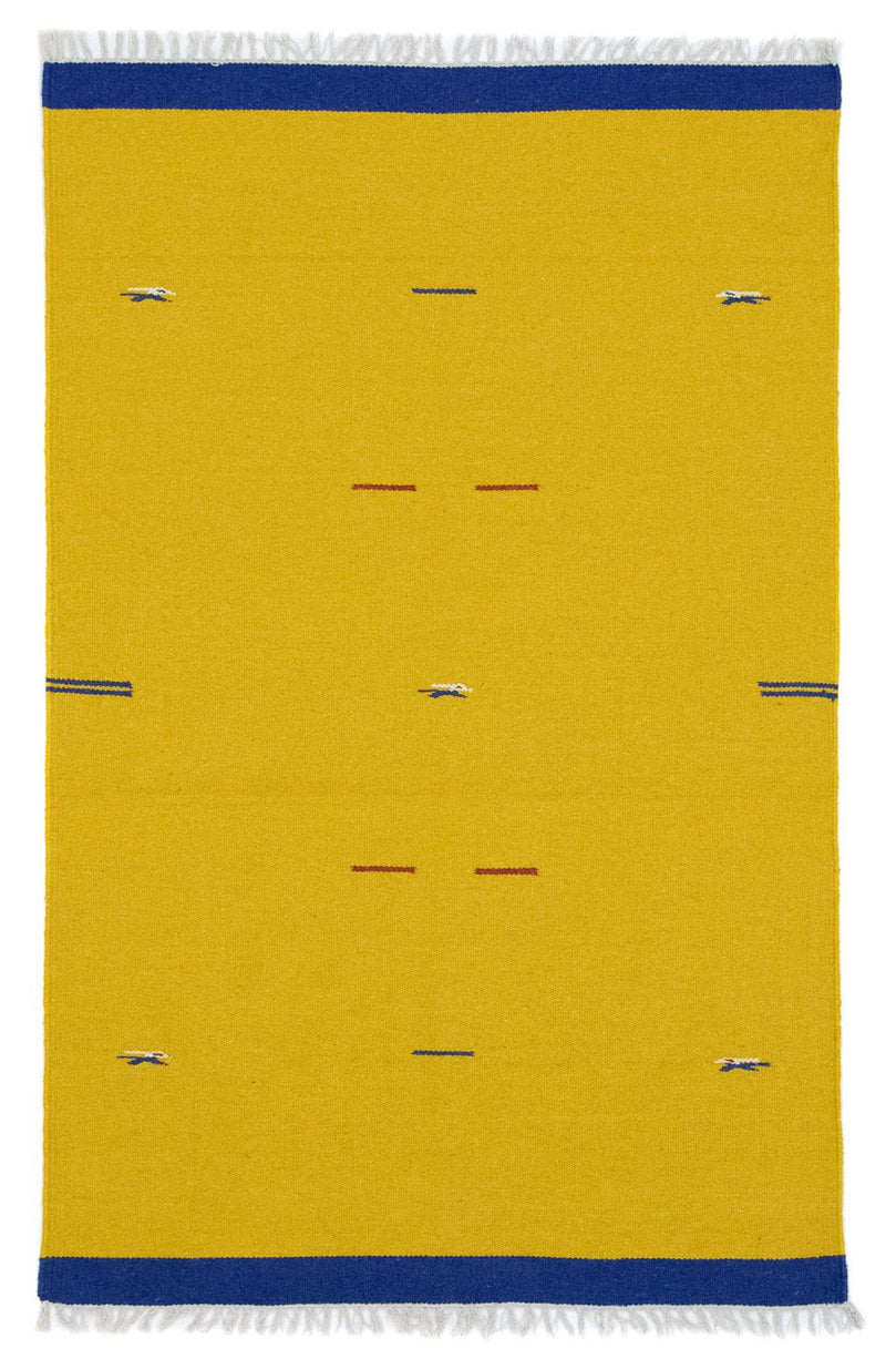 Kelim Teppich - Trendy 180 x 120 cm - gelb