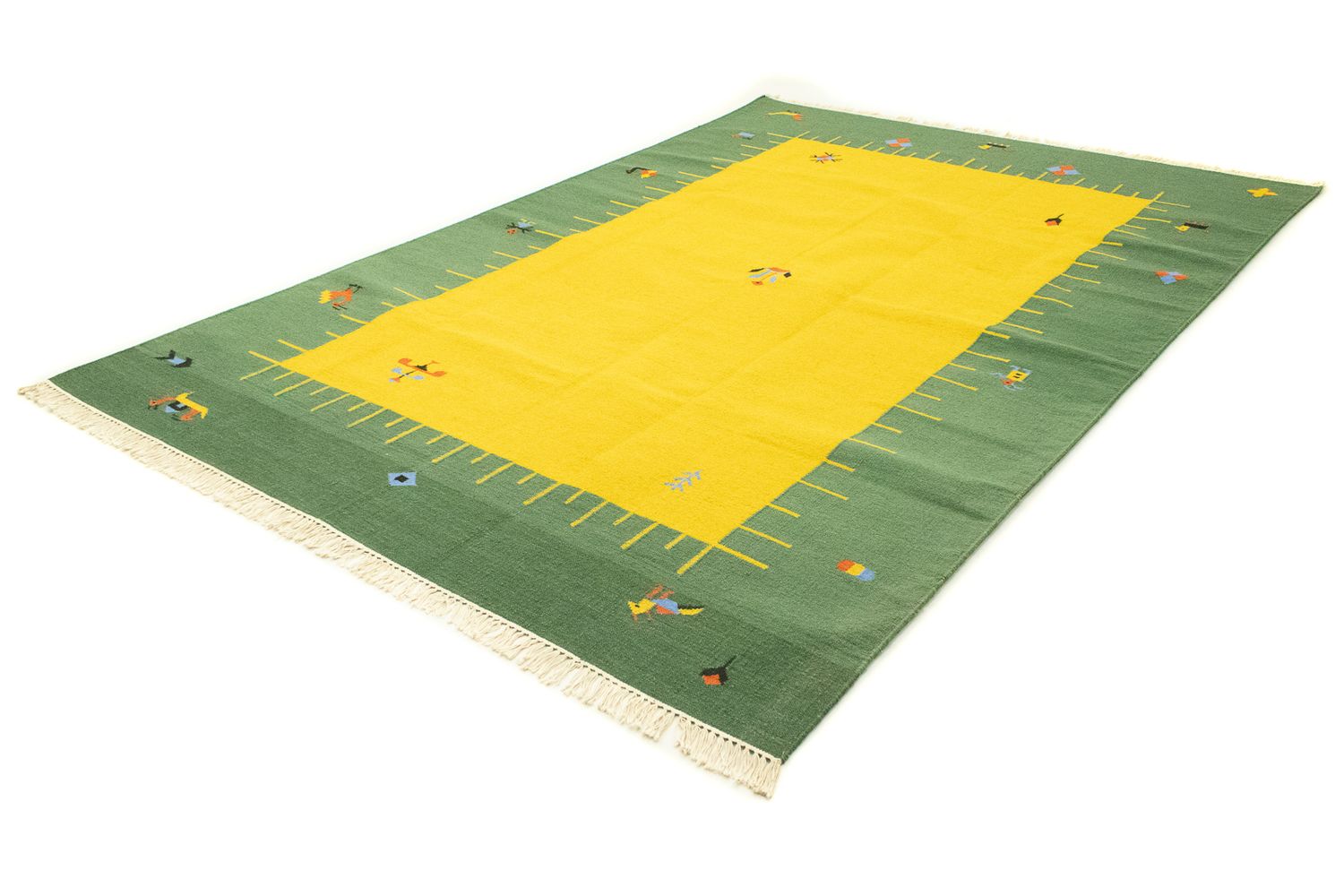 Kelim Teppich - Trendy 300 x 200 cm - gelb