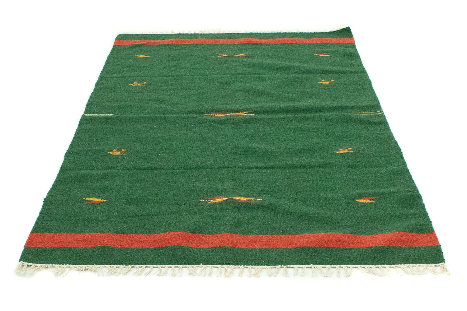 Kelim Teppich - Trendy 180 x 120 cm - dunkelgrün