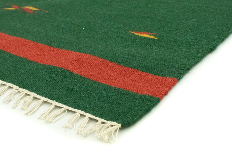 Kelim Teppich - Trendy 180 x 120 cm - dunkelgrün