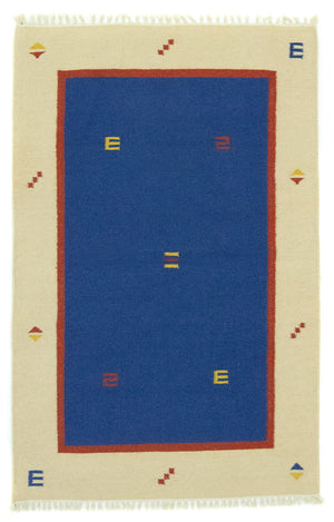 Kelim Teppich - Trendy 180 x 120 cm - blau