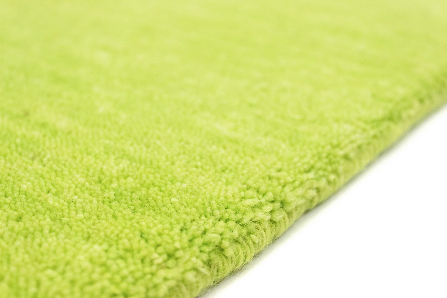 Gabbeh Teppich - Indus 400 x 80 cm - lindengrün