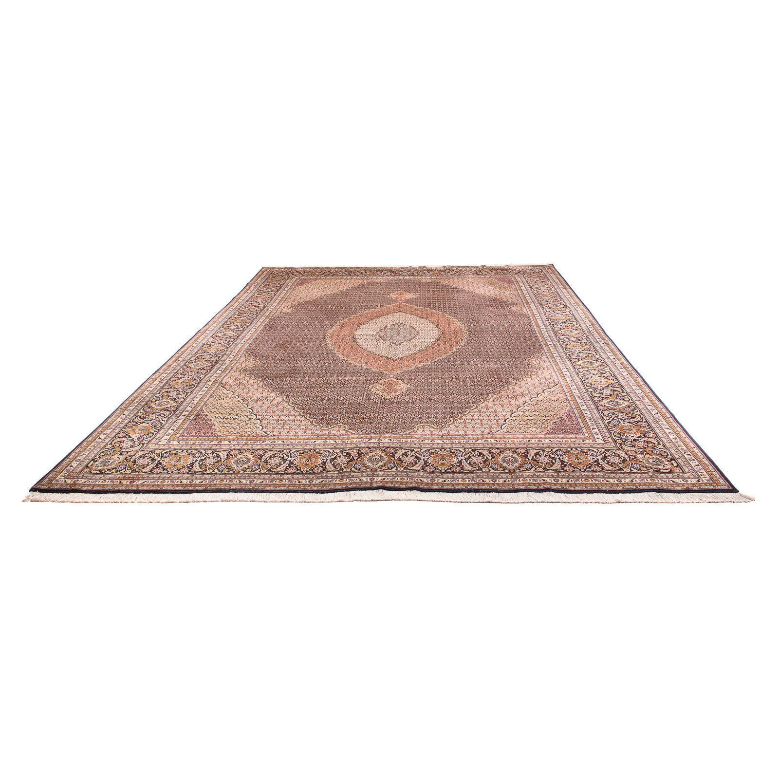 Perserteppich - Täbriz - Royal - 390 x 304 cm - schwarz