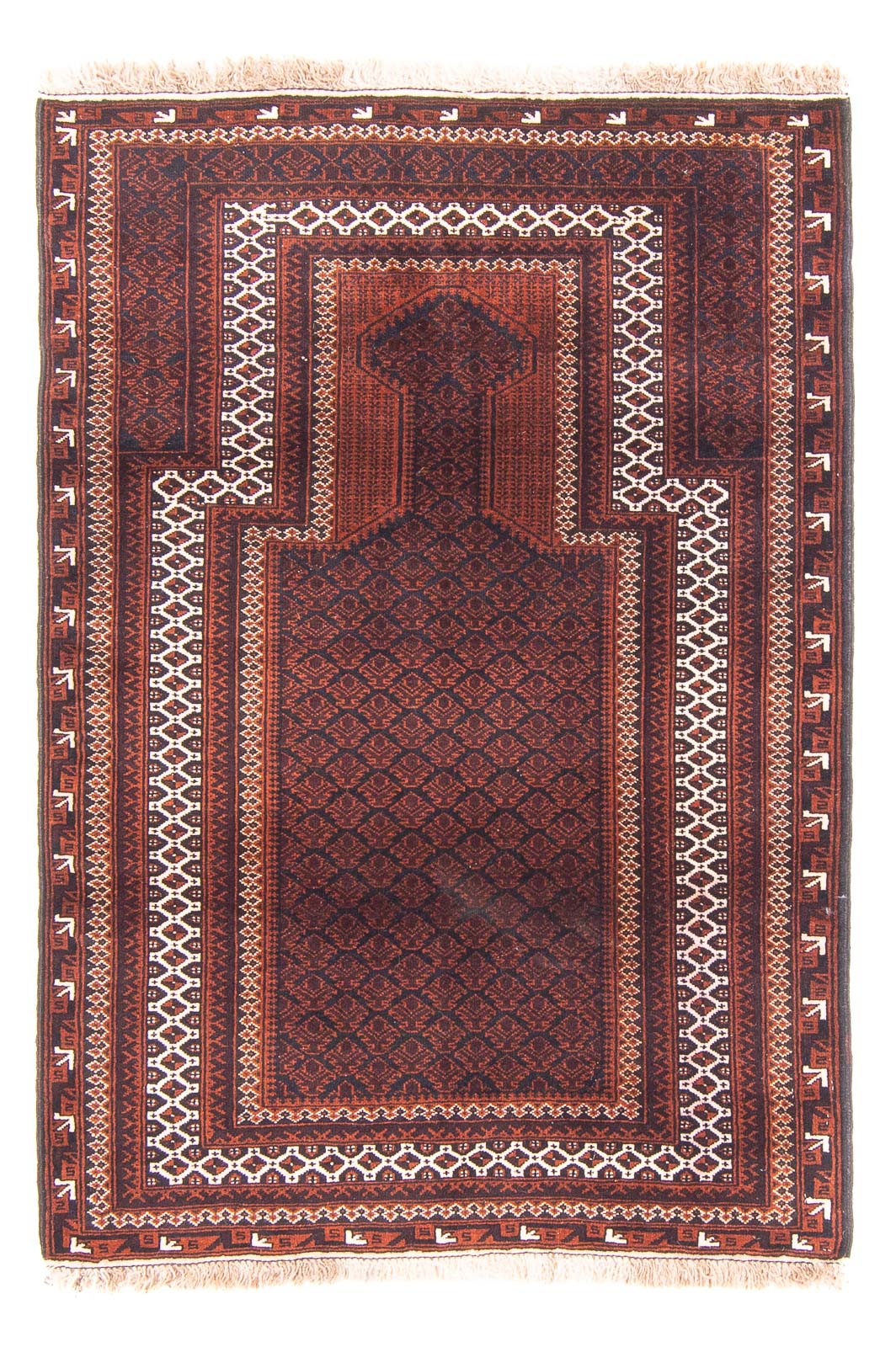 Belutsch Teppich - Gebetsteppich - 130 x 86 cm - dunkelblau