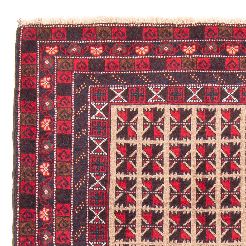 Belutsch Teppich - Gebetsteppich - 140 x 93 cm - beige