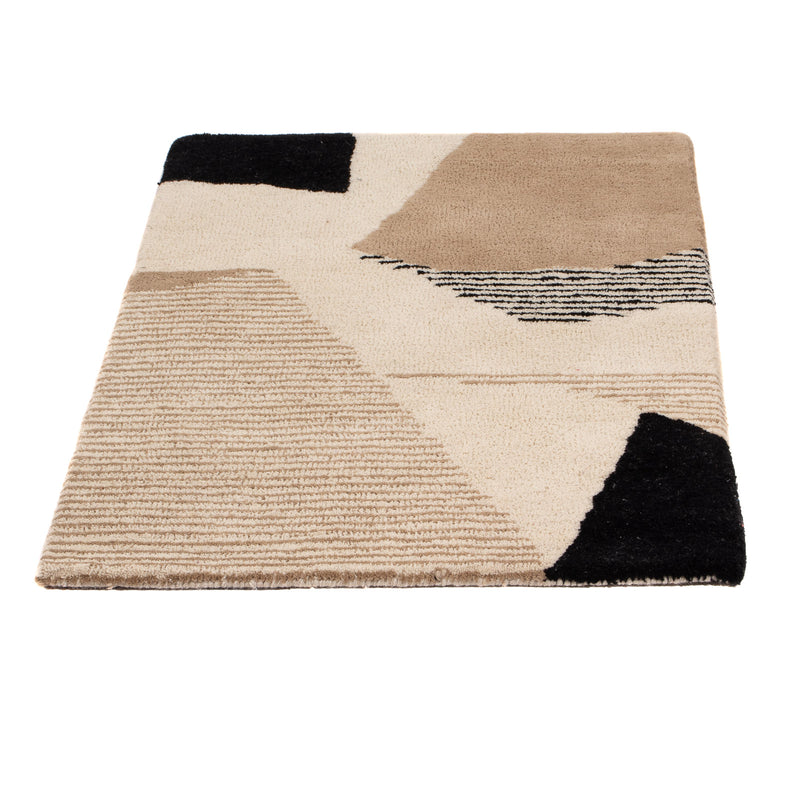 Wollteppich - 90 x 60 cm - beige