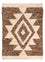Wollteppich - 90 x 60 cm - dunkelbeige