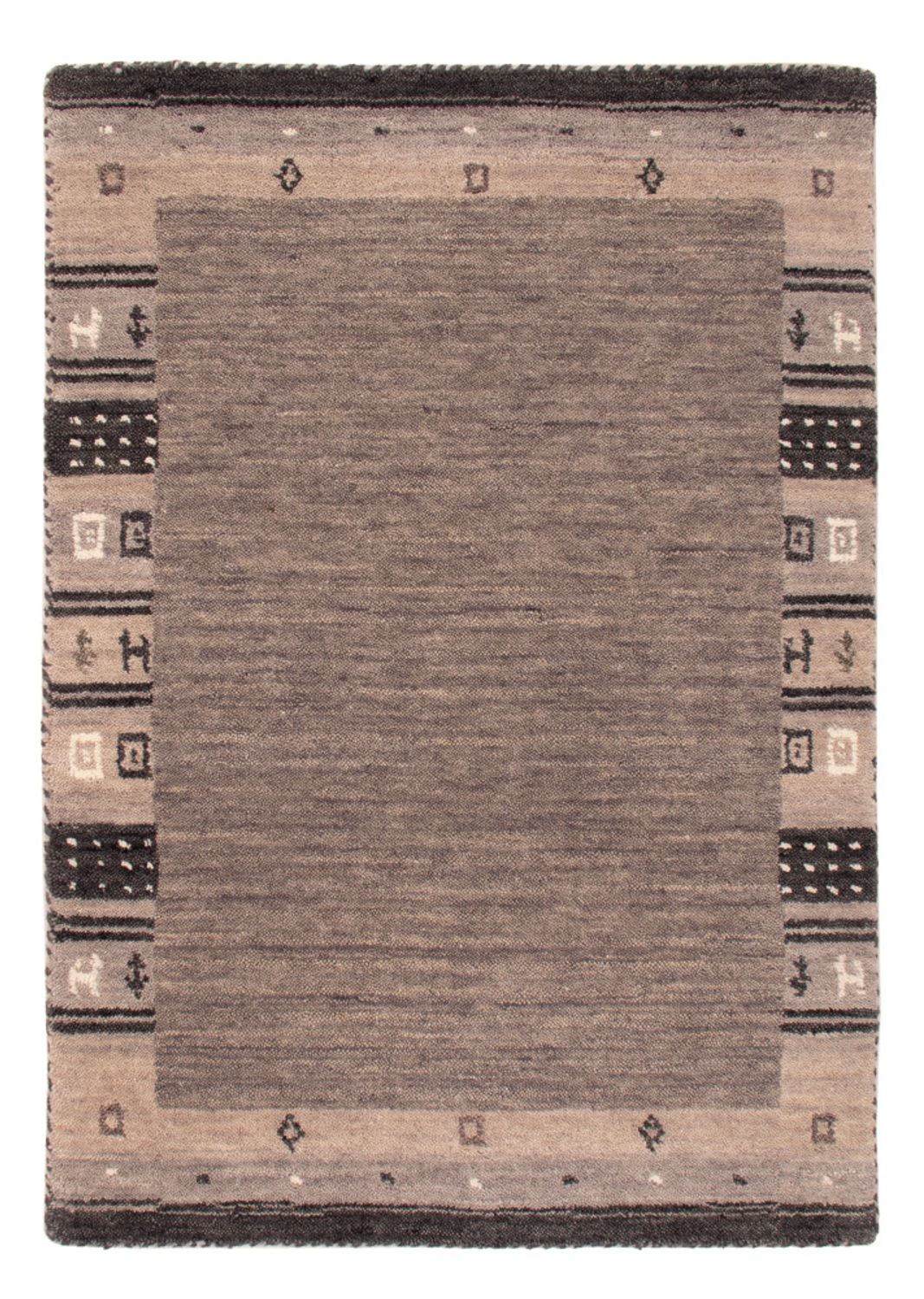 Gabbeh Teppich - Softy - 90 x 60 cm - grau