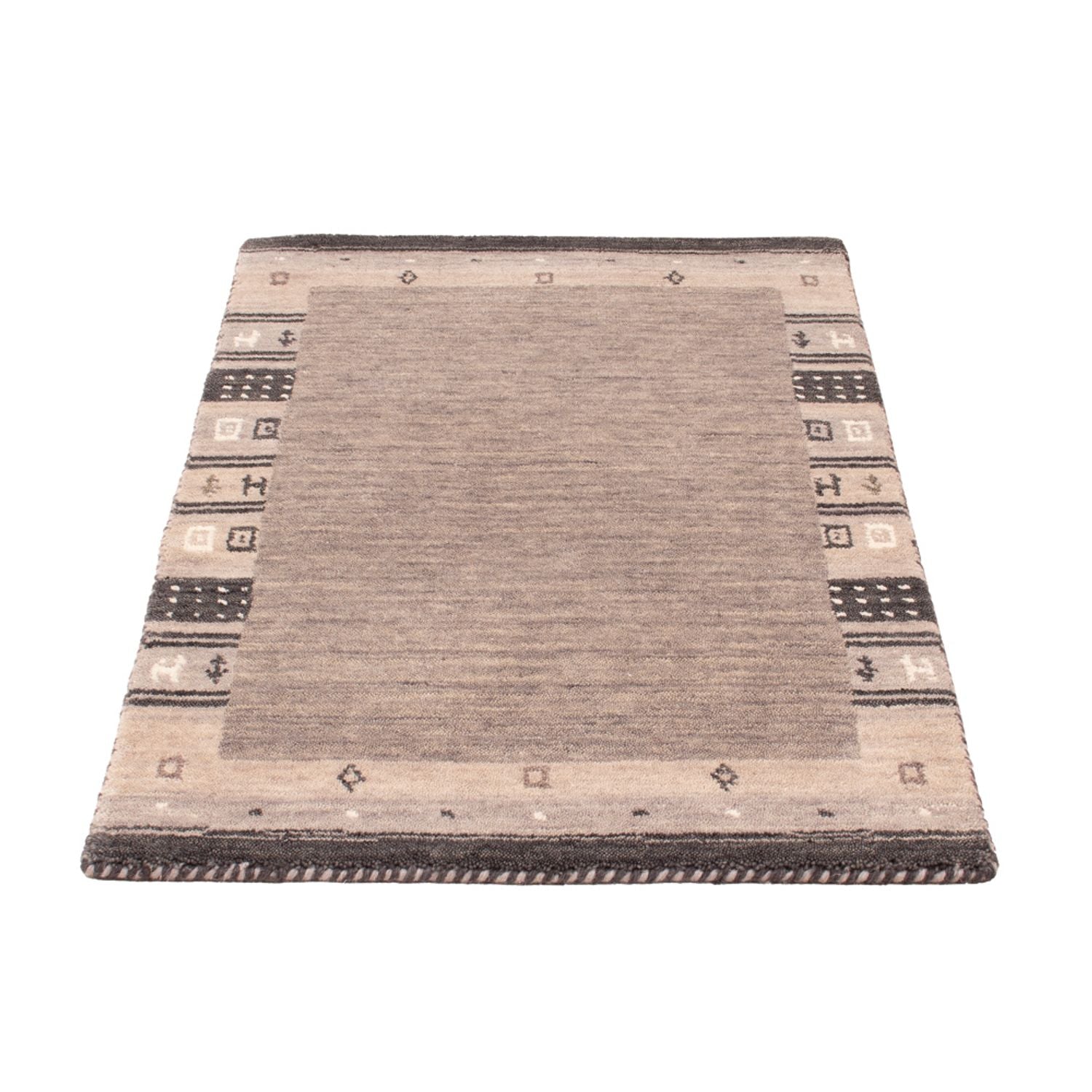 Gabbeh Teppich - Softy - 90 x 60 cm - grau