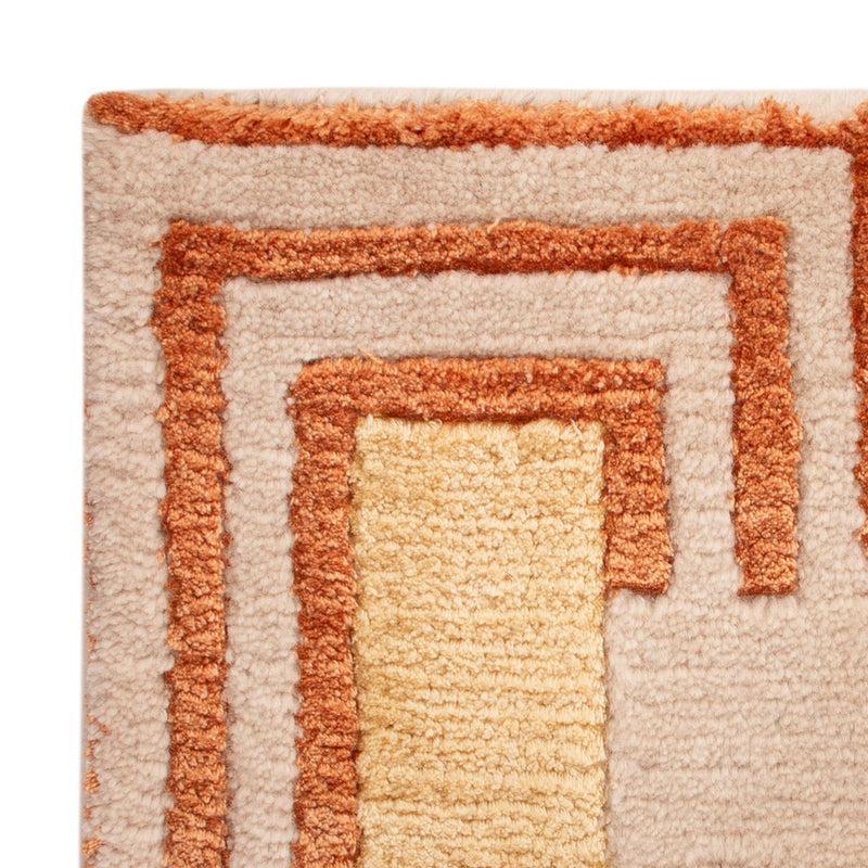 Designer Teppich quadratisch  - 30 x 30 cm - grün