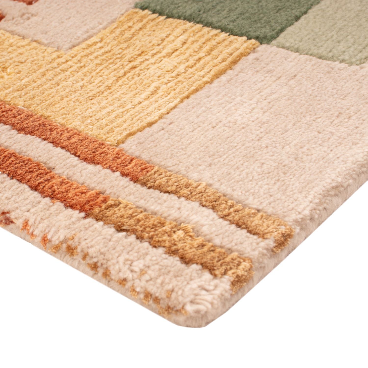 Designer Teppich quadratisch  - 30 x 30 cm - grün