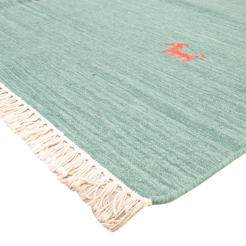 Kelim Teppich - Trendy - 240 x 160 cm - türkis